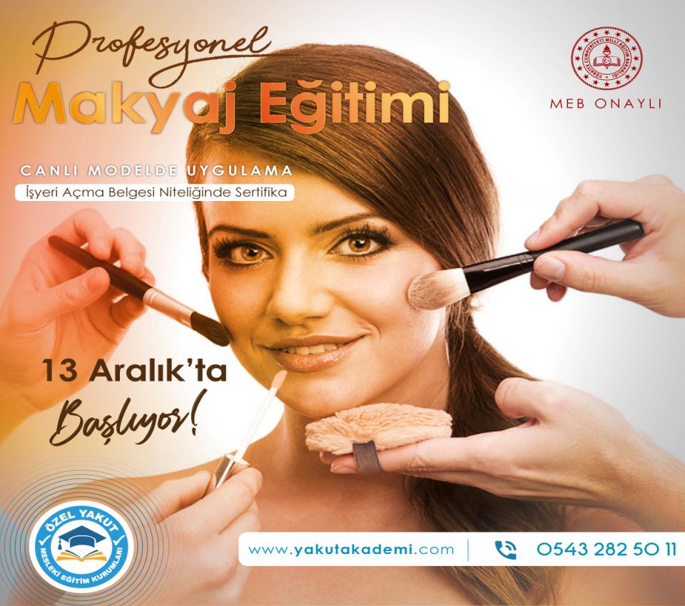 Professional Makeup Training starts on 13 December 2021